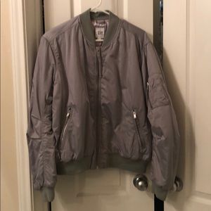 GAP silver bomber jacket